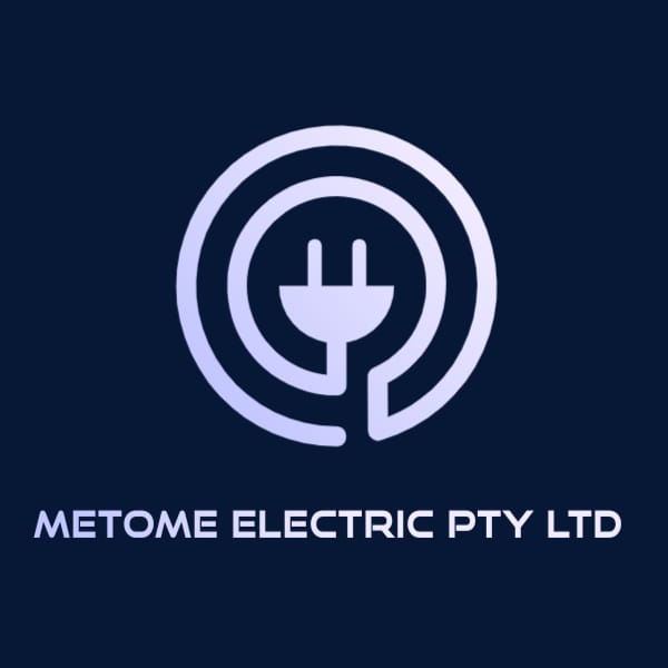 MeToMe Electric PTY LTD logo — electrical plug in a circular circuit track