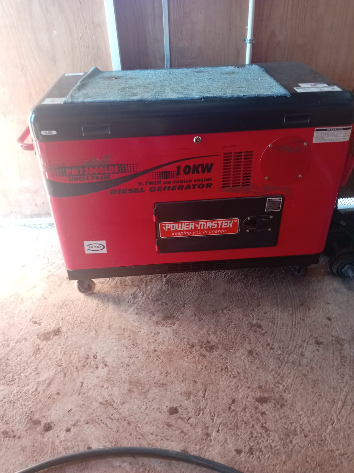 PowerMaster 10kW single-phase V-Twin air-cooled silent diesel generator for backup power and ATS integration